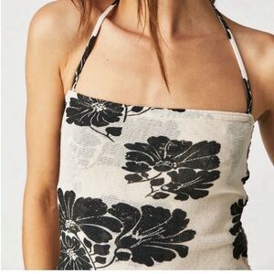 Free People Poppy Tube Top Ivory Combo Size XL